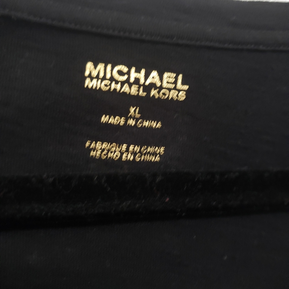 Michael Kors Womens Shirt w/  Gold Sunglasses Size XL